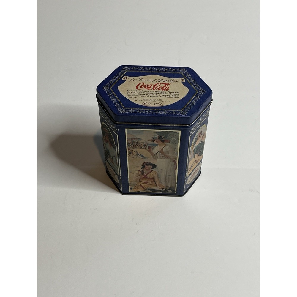 Retro Coca-Cola Coke The Drink of All the Years Vintage Collectible Tin Can